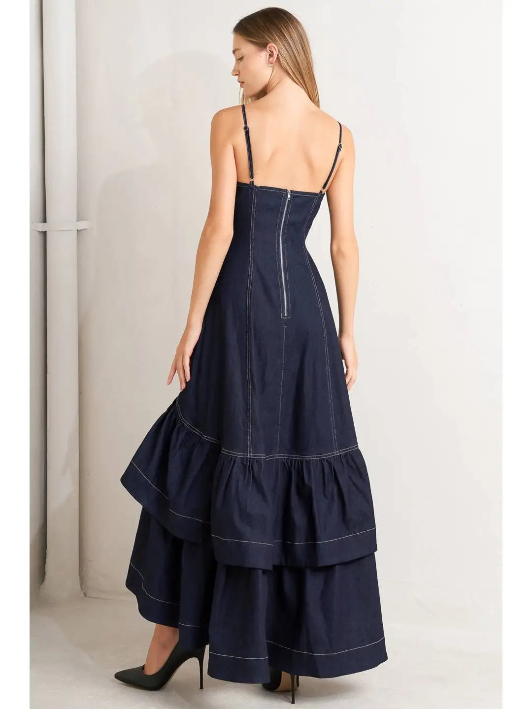 DENIM MIDI DRESS